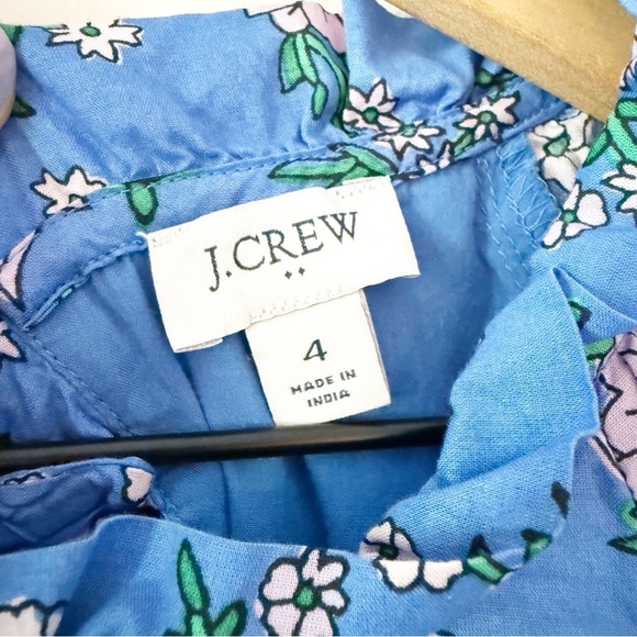 J. CREW Floral Puff Sleeve Mini Dress Cottagecore - Picture 9 of 10
